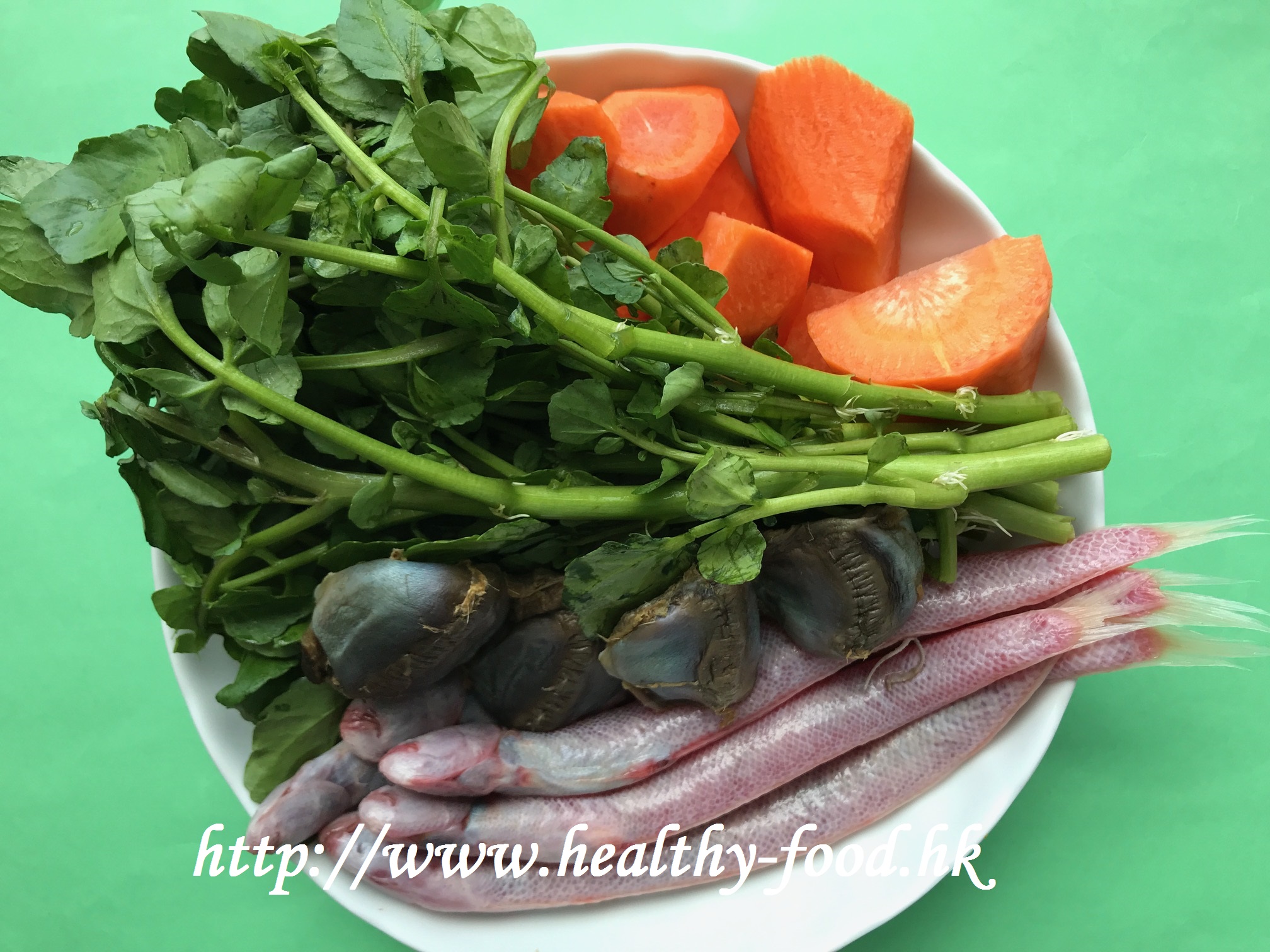 Watercress, Carrot, and Fresh Fish Soup