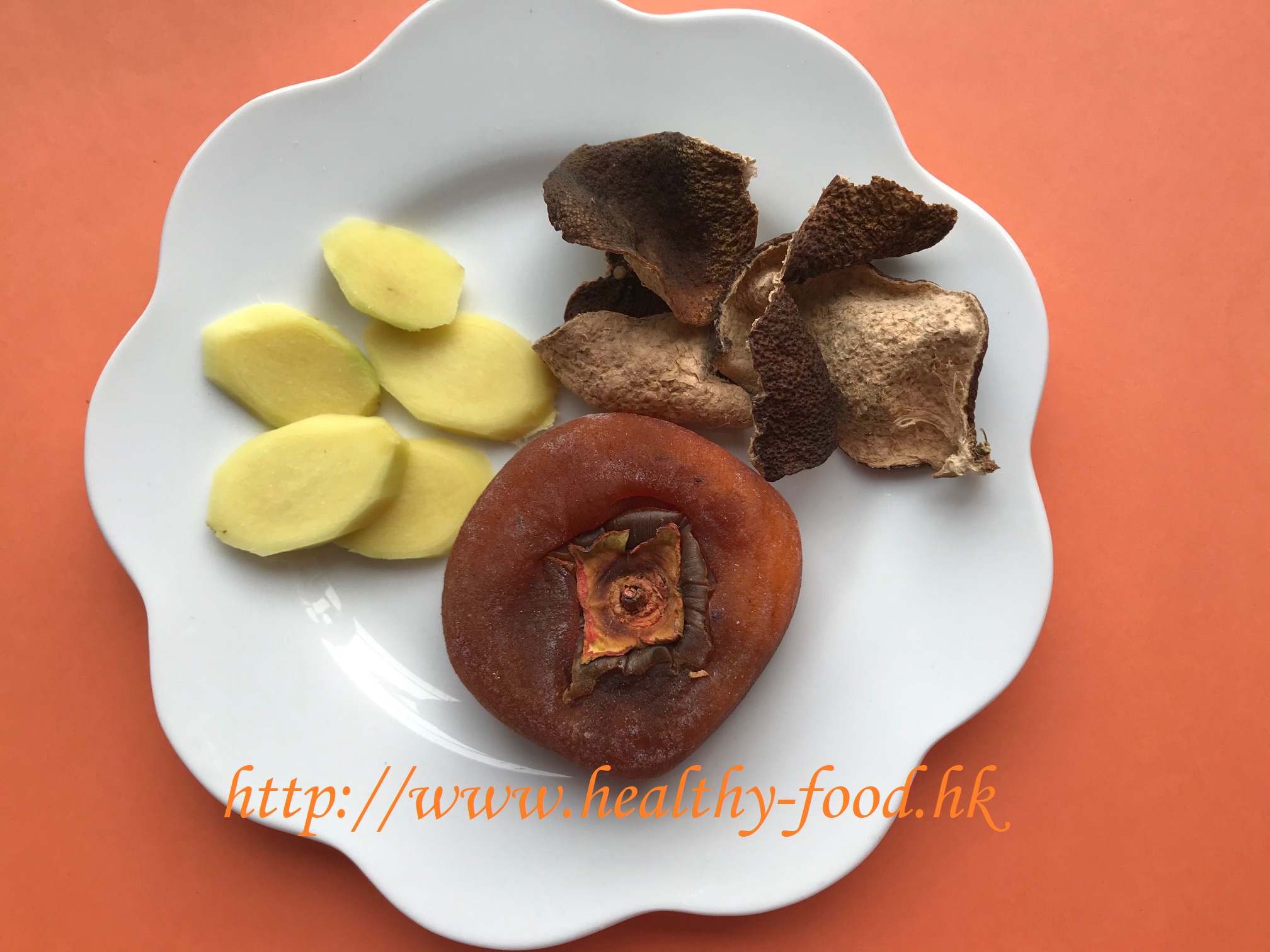 Ginger Tangerine Peel Persimmon Honey Tea