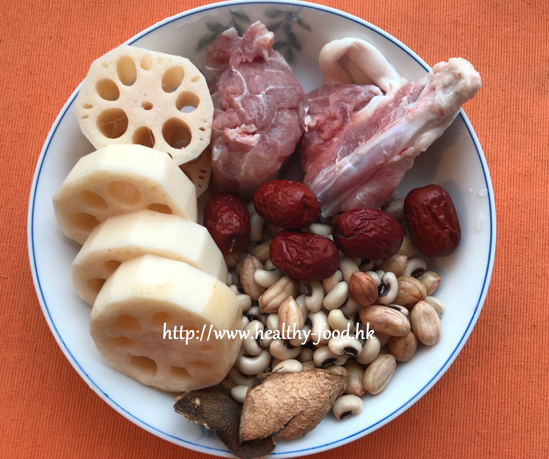 Lotus Root, Black-Eyed Pea, Peanut and Pork Shin Soup
