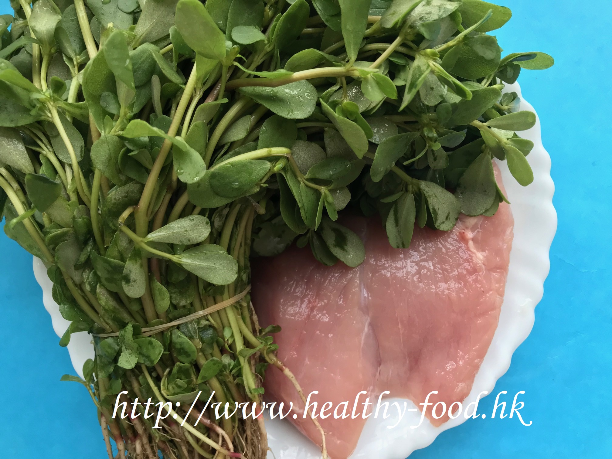 Purslane and Lean Pork Soup