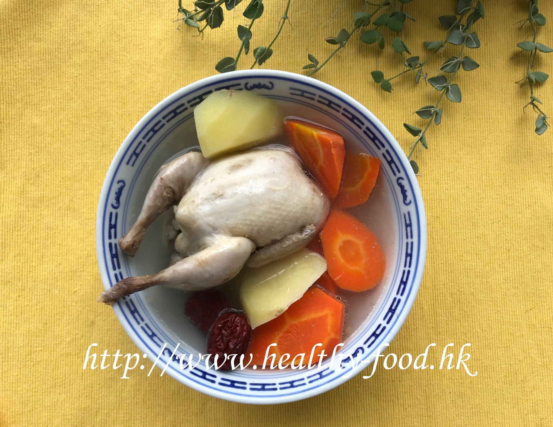 Potato, Carrot & Quail Soup