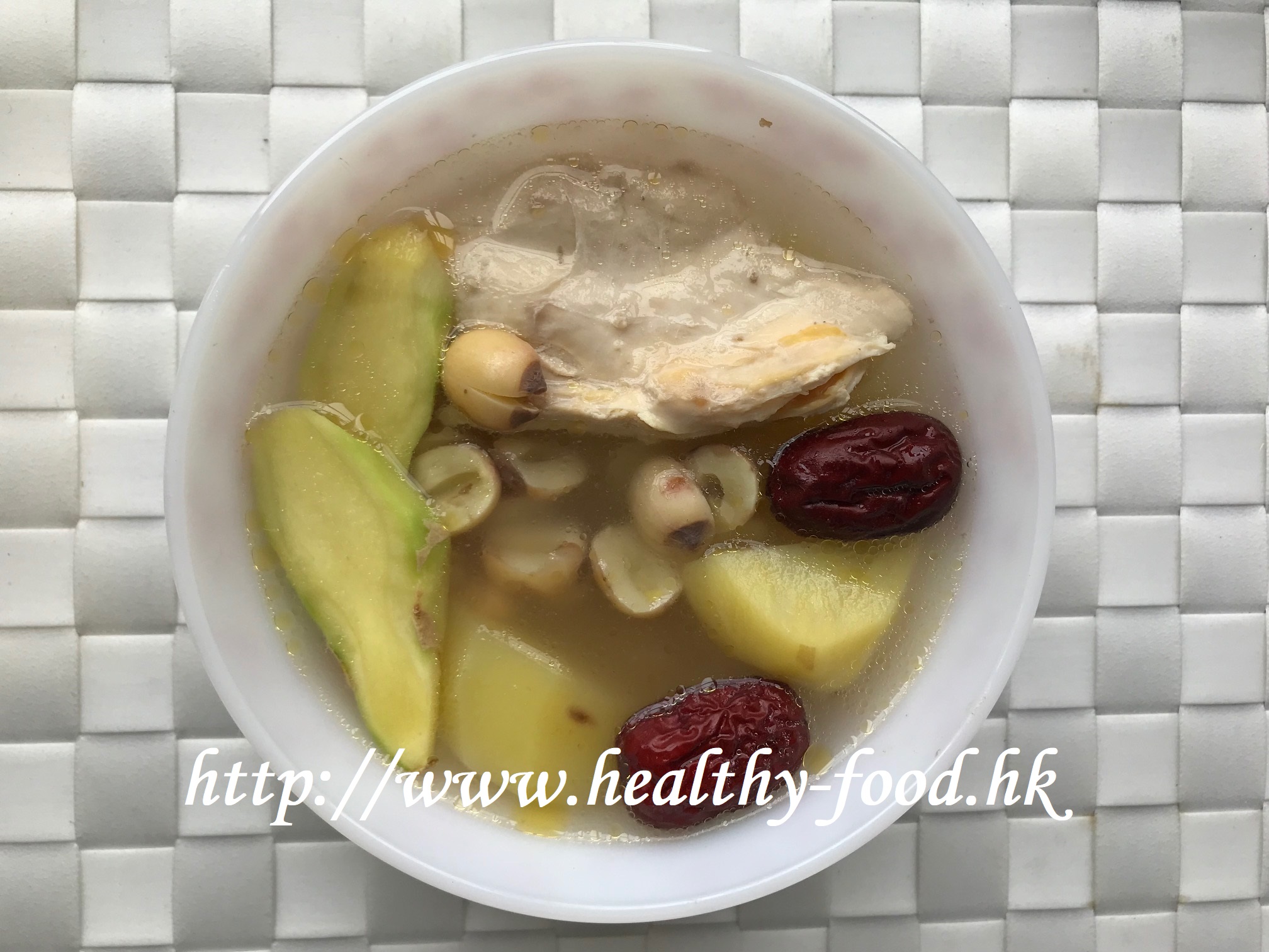 Potato, Fresh Lotus Seed and Chicken Breast Soup
