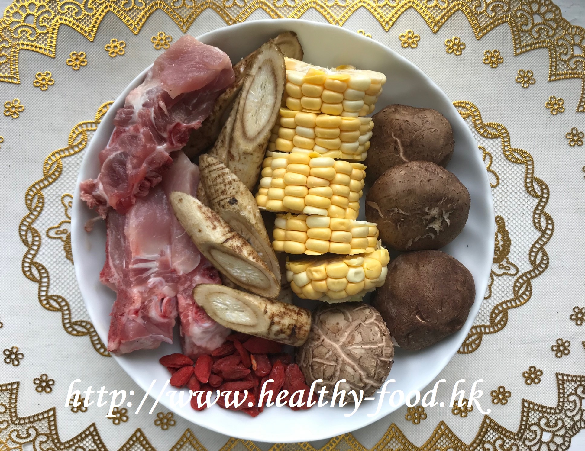 Fresh Burdock, Corn, Shiitake and Pork Rib Soup