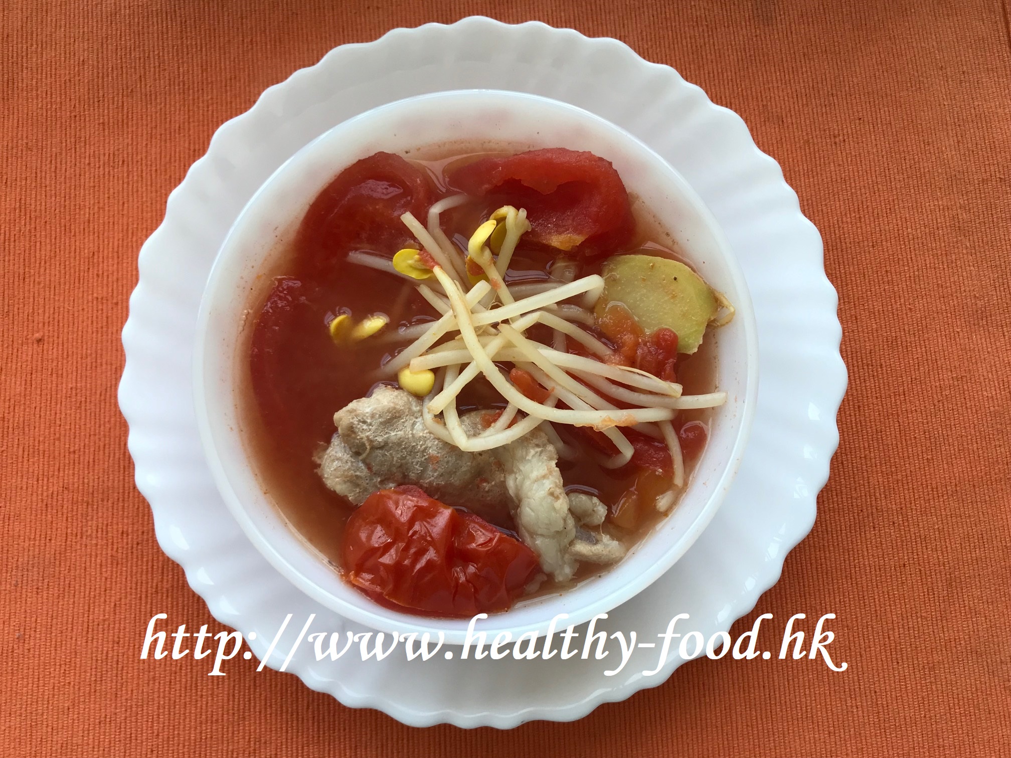 Soybean Sprout, Tomato and Lean Pork Soup