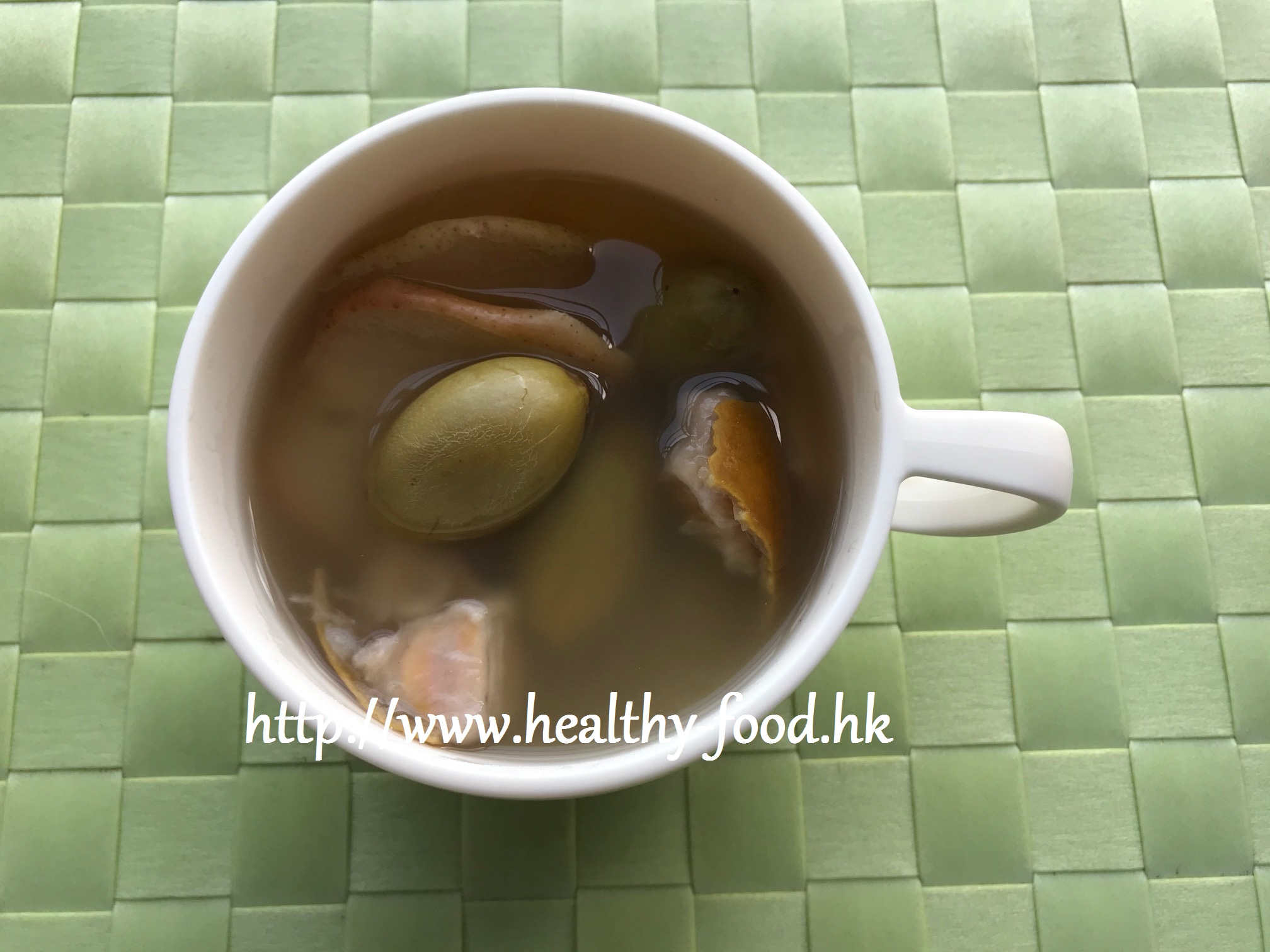 Green Olive, Golden Monk Fruit, and Dried Snow Pear Tea