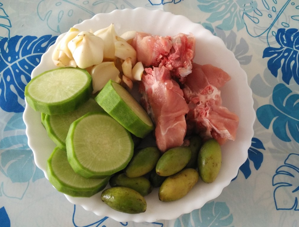 Green Radish, Green Olive, Lily Bulb, and Pork Rib Soup