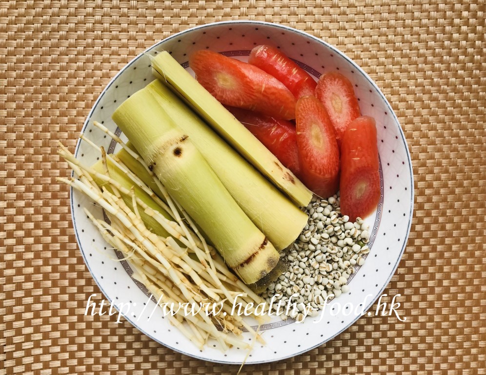Cogon Grass, Sugar Cane, Carrot and Coix Seed Water
