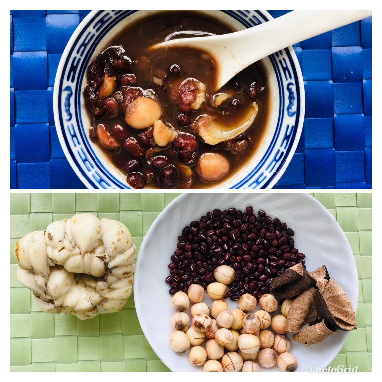 Fresh Lotus Seed, Lily Bulb and Red Bean Sweet Soup