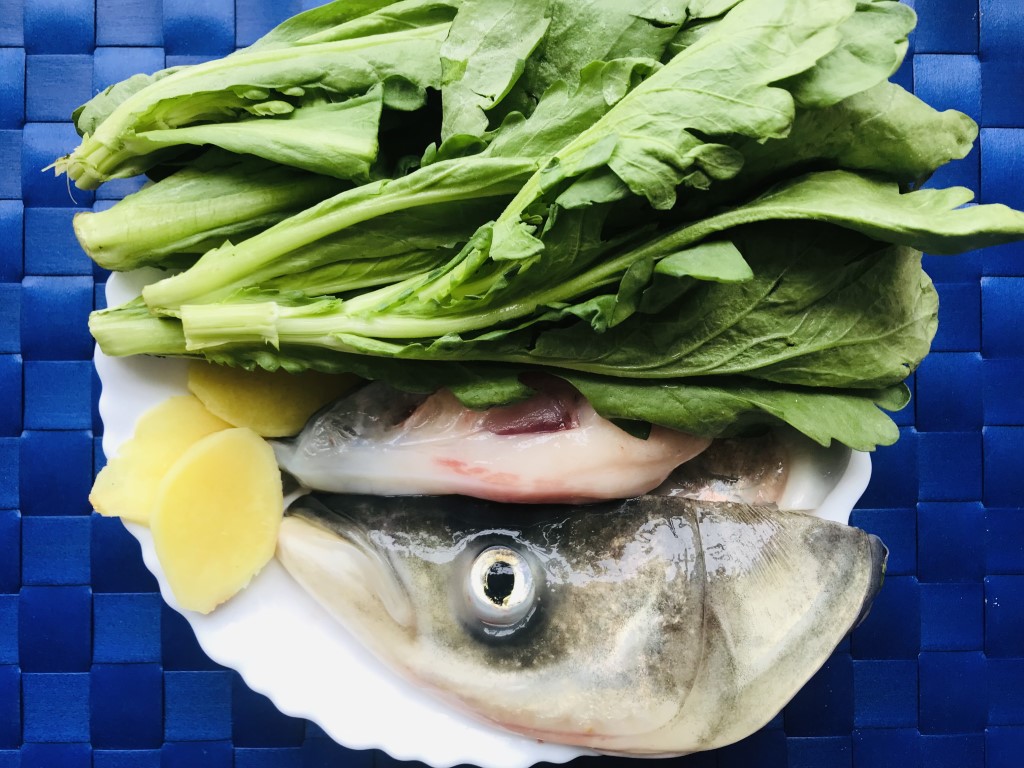 Chrysanthemum Greens, Ginger & Bighead Carp Soup