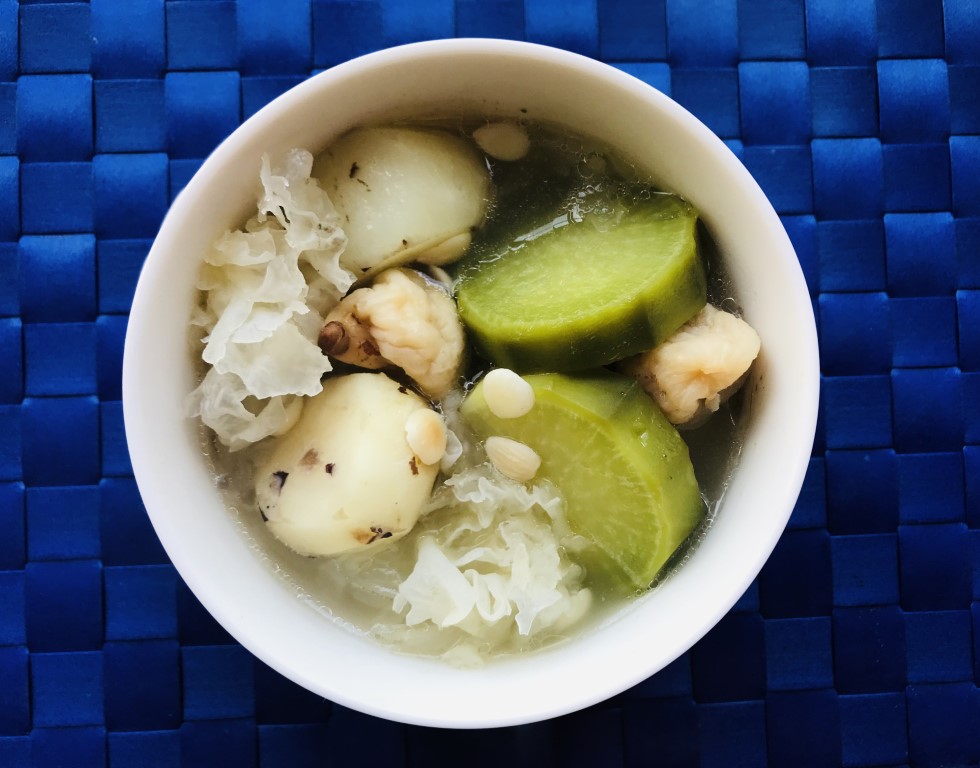 Green Radish, Snow Fungus, Water Chestnut & Fig Soup