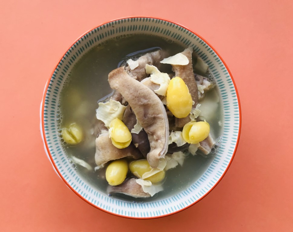 Tofu Skin, Ginkgo & Pork Stomach Soup