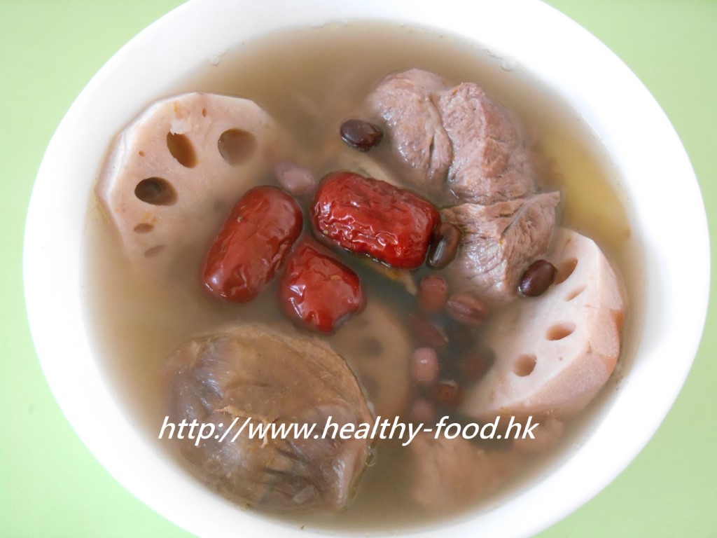 Lotus Root, Red Bean, Dried Duck Kidney and Pork Ribs Soup