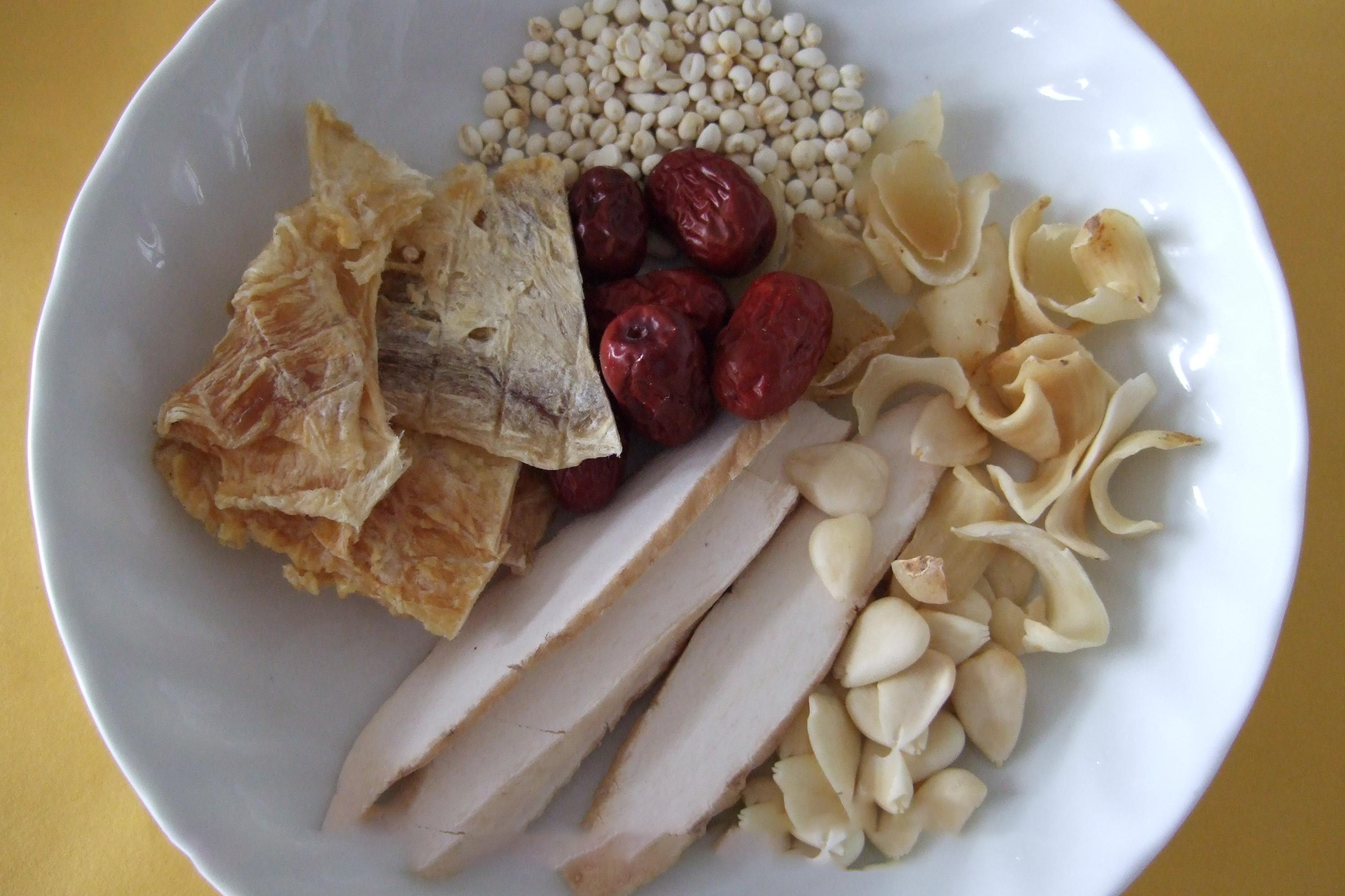 Fritillaria, Lily, Apricot Kernel, Chinese Yam, and Crocodile Meat Soup